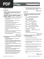 OET B1 Progress Tests Answer Key | PDF