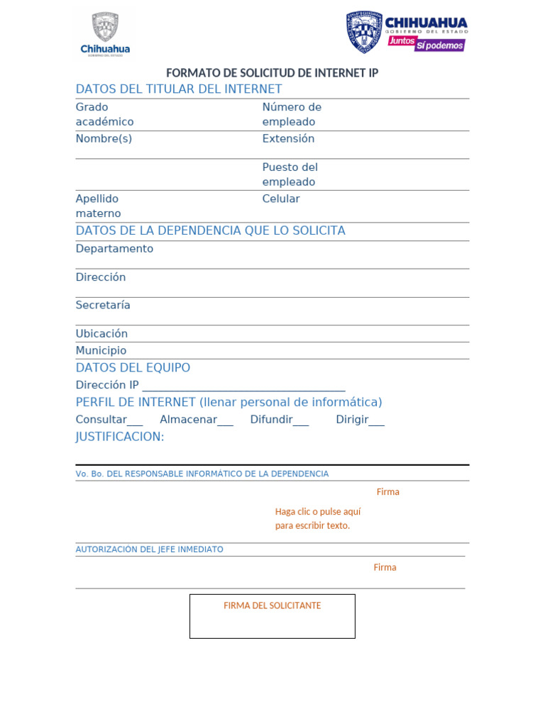 Formato de Solicitud de Servicio de Internet Ip Fija Nuevo | PDF
