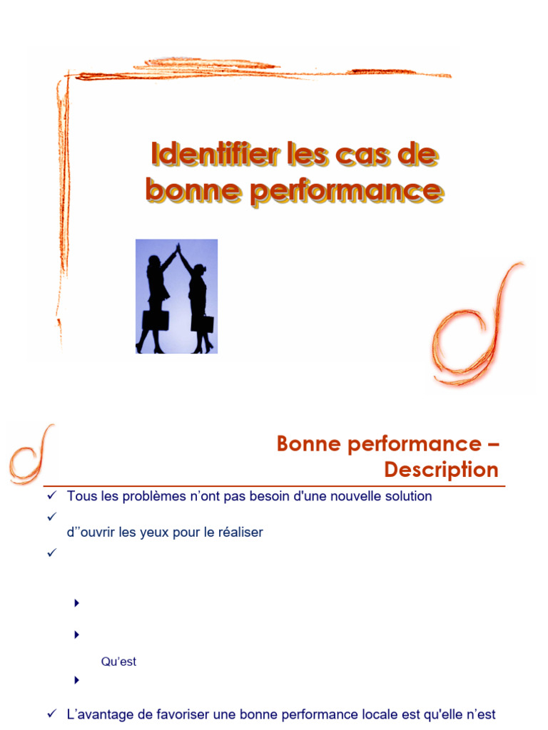 Identifier les cas de bonne performance | PDF | Malnutrition