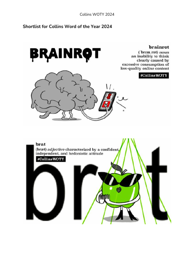 Collins Word of the Year 2024 PDF