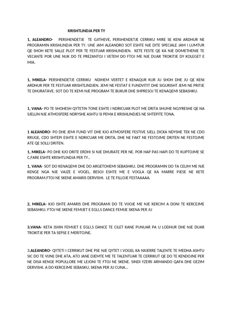 Krishtlindja Per Ty | PDF