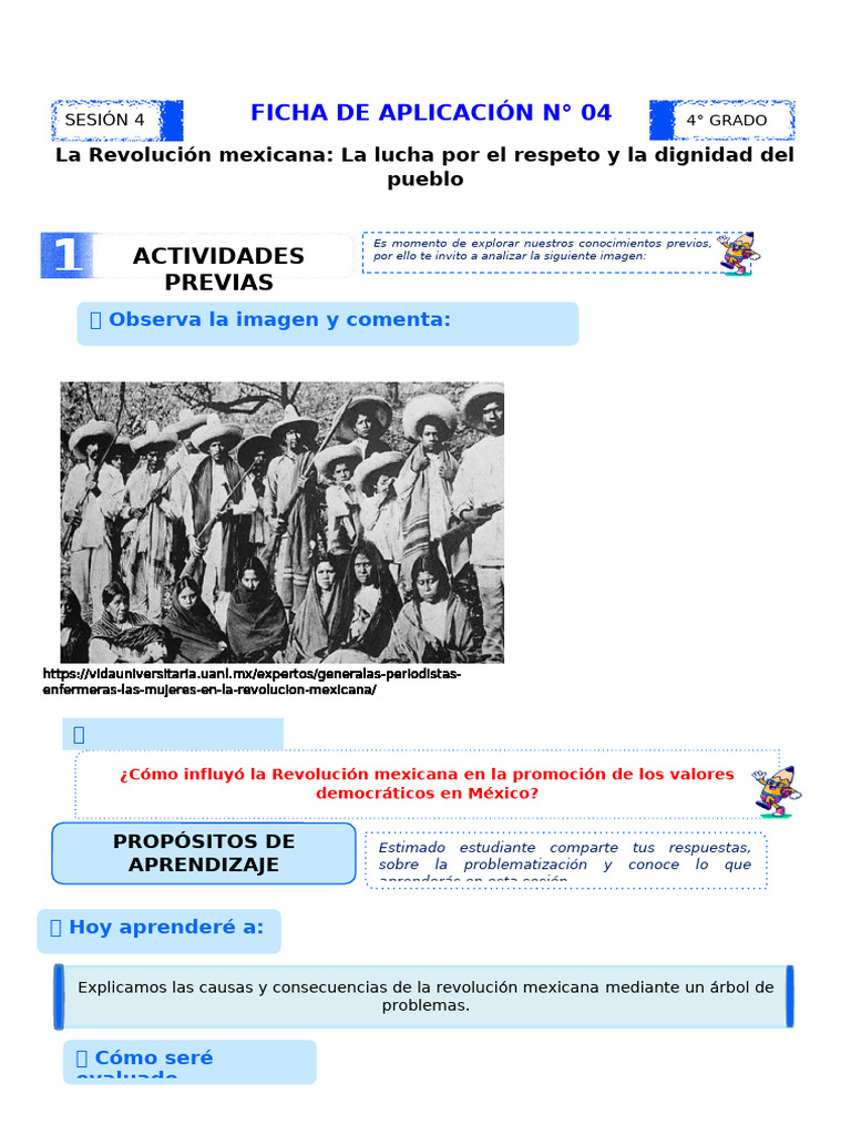 FICHA 4 - CC - SS 4to | PDF | revolución mejicana | México