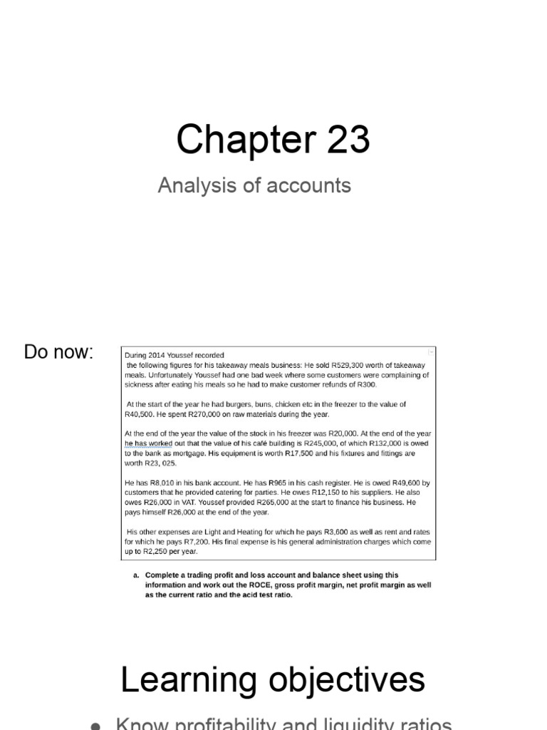 Financial Ratios and Account Analysis | PDF | Market Liquidity ...