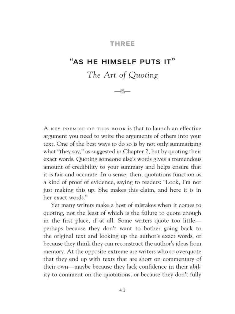 Effective Quoting Techniques | PDF | Truth | Essays