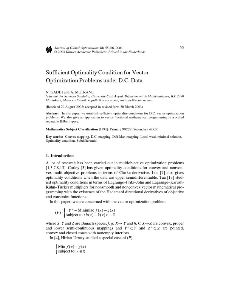 gadhi_2004 Sufficient Optimality Condition for Vector opt prob under D ...