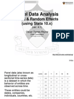 Panel Data Analysis: Fixed & Random Effects (Using Stata 10.x)