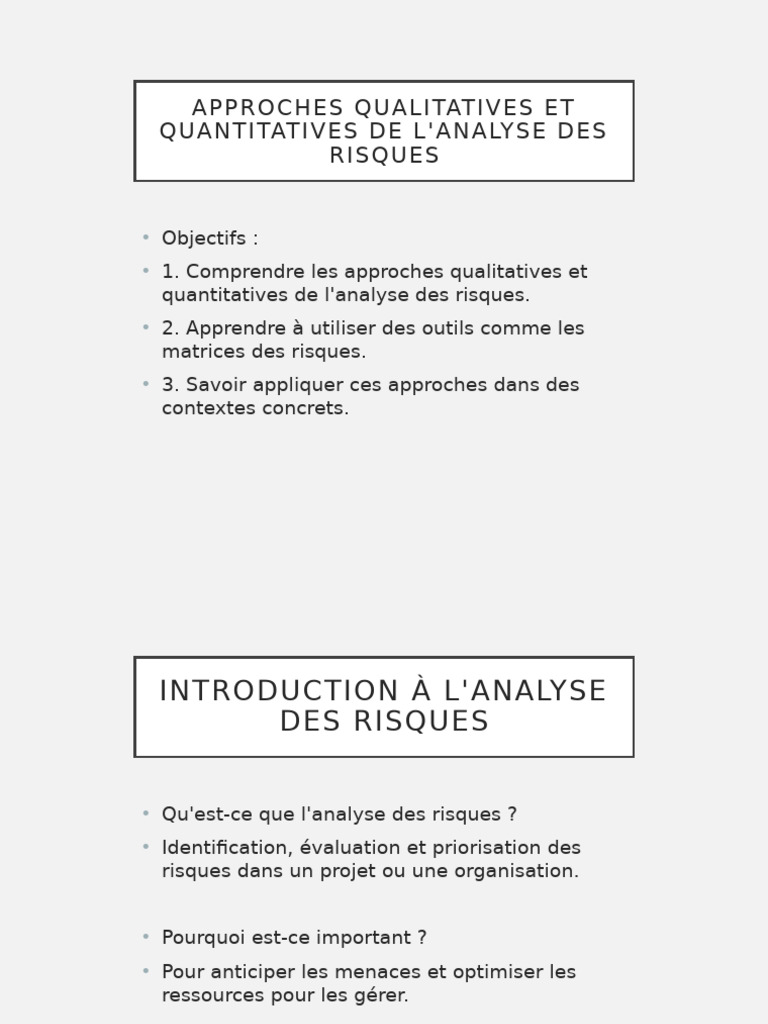 04 Analyse Risques Approches | PDF | Gestion des risques