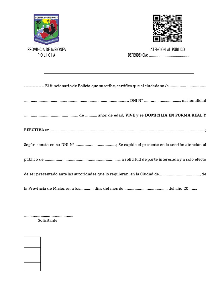 Certificado De Supervivencia Misiones Pdf 