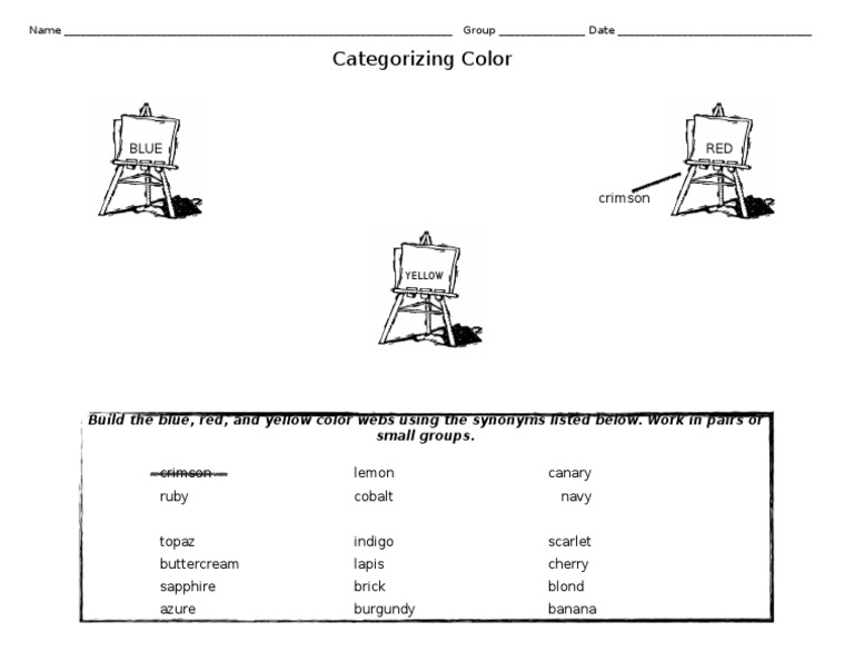 Categorizing Color Grouping | PDF