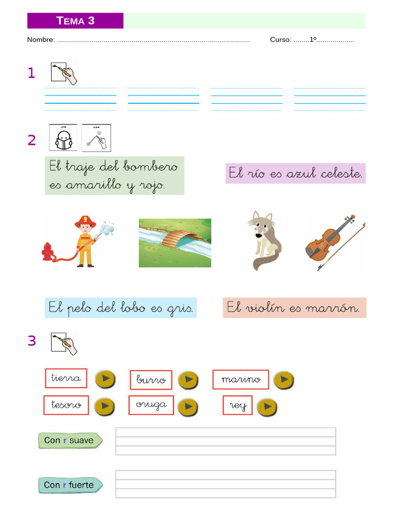 Lengua Tema 3 ADAPTADO | PDF