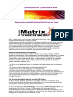 Einladung Matrix Transformation 1+2 Seminarbeschreibung Alle Termine Frühjahr 2012