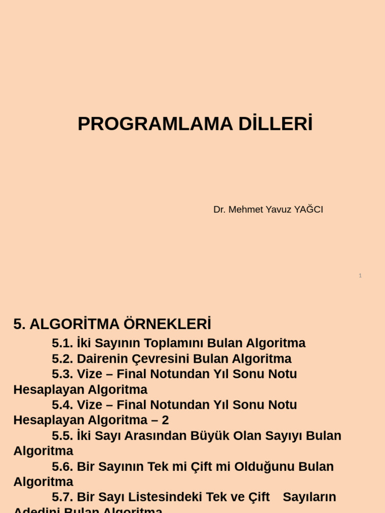 Programlama - 5 | PDF