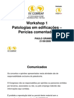 Patologias em Edificações - Perícias Comentadas - Work Shop