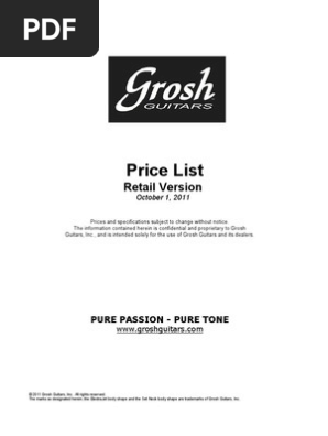 10 1 11 Grosh Price List Retail Ver1
