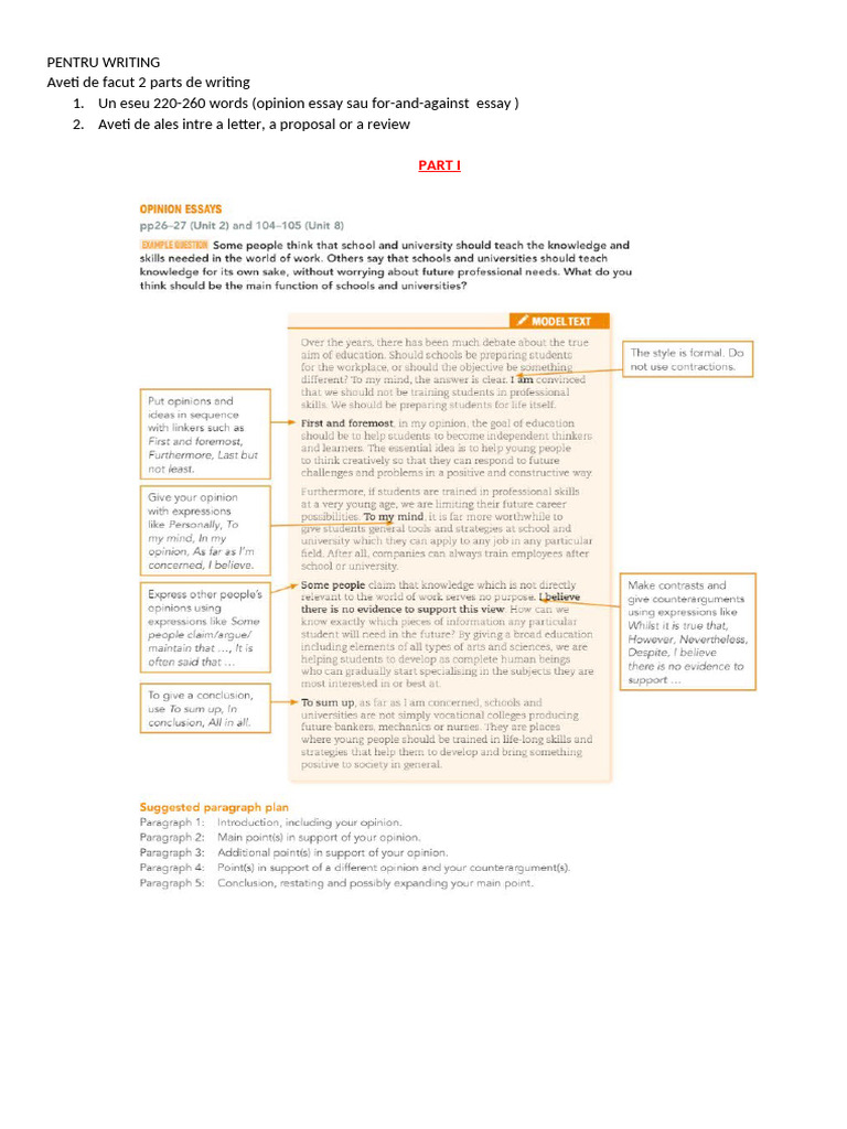 CAE+ Writing+ Speaking; Modele +Etc | PDF