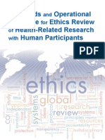 OMS - Standards and Operational Guidance For Ethics Review of Research With Human Participants - 2011