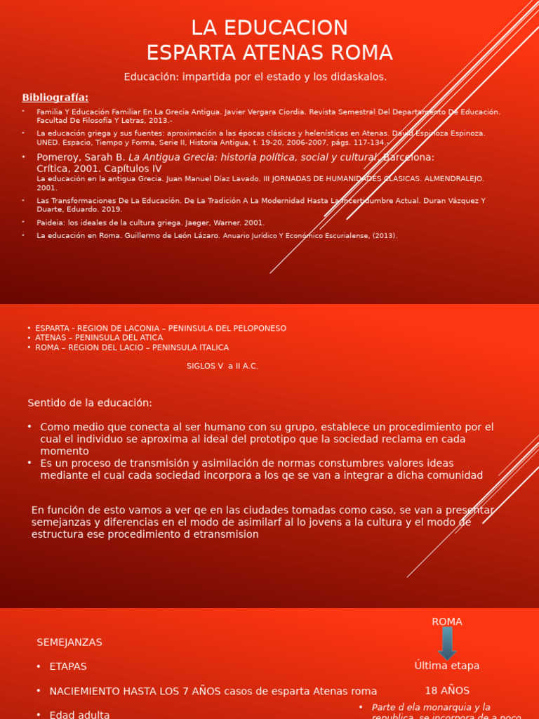 LA EDUCACION - FINAL | PDF | Esparta | Antigua Grecia