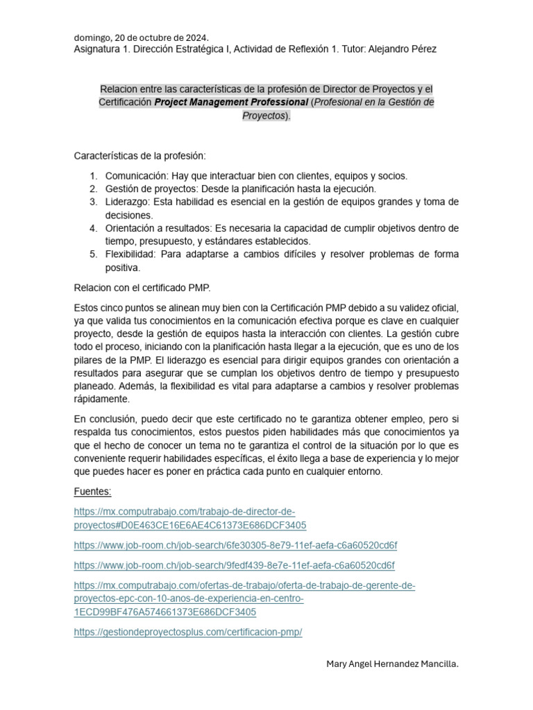 Características del Director de Proyectos | PDF | Profesional en el ...