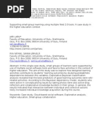 Download Supporting small-group learning using multiple Web 20 tools A case study in the higher education context by Jari Laru SN80366445 doc pdf