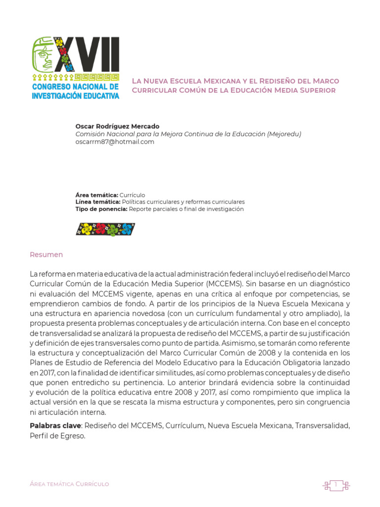 El Marco Curricular de La NEM en Educacion Media | PDF | Plan de ...