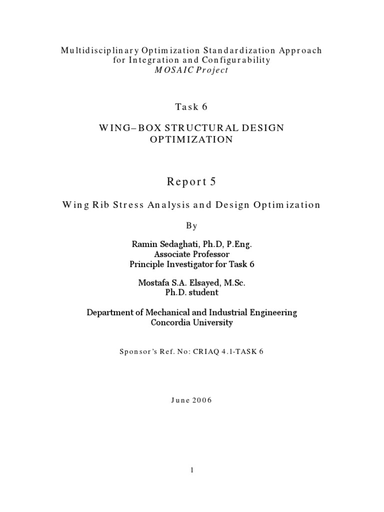 Wing Rib Stress Analysis and Design Optimization | PDF | Bending | Buckling