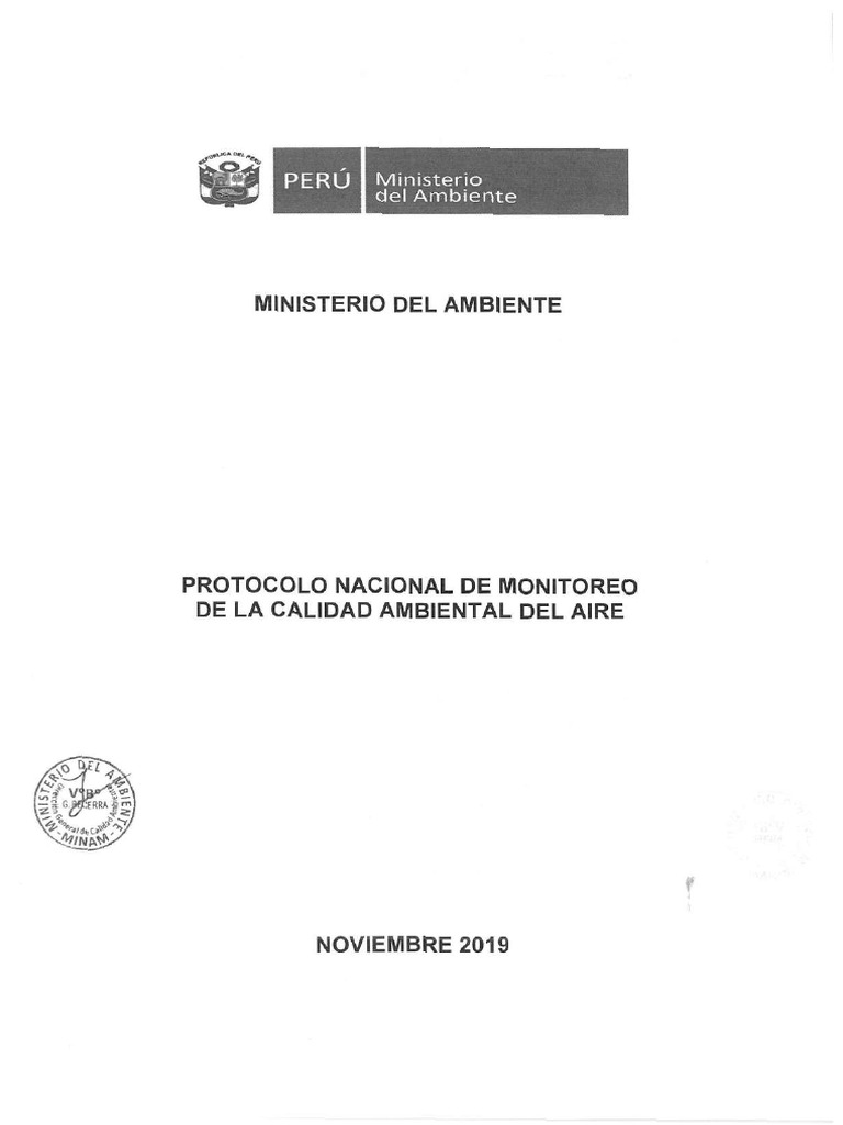 Protocolo de Monitoreo de Calidad del Aire | PDF | La contaminación del ...