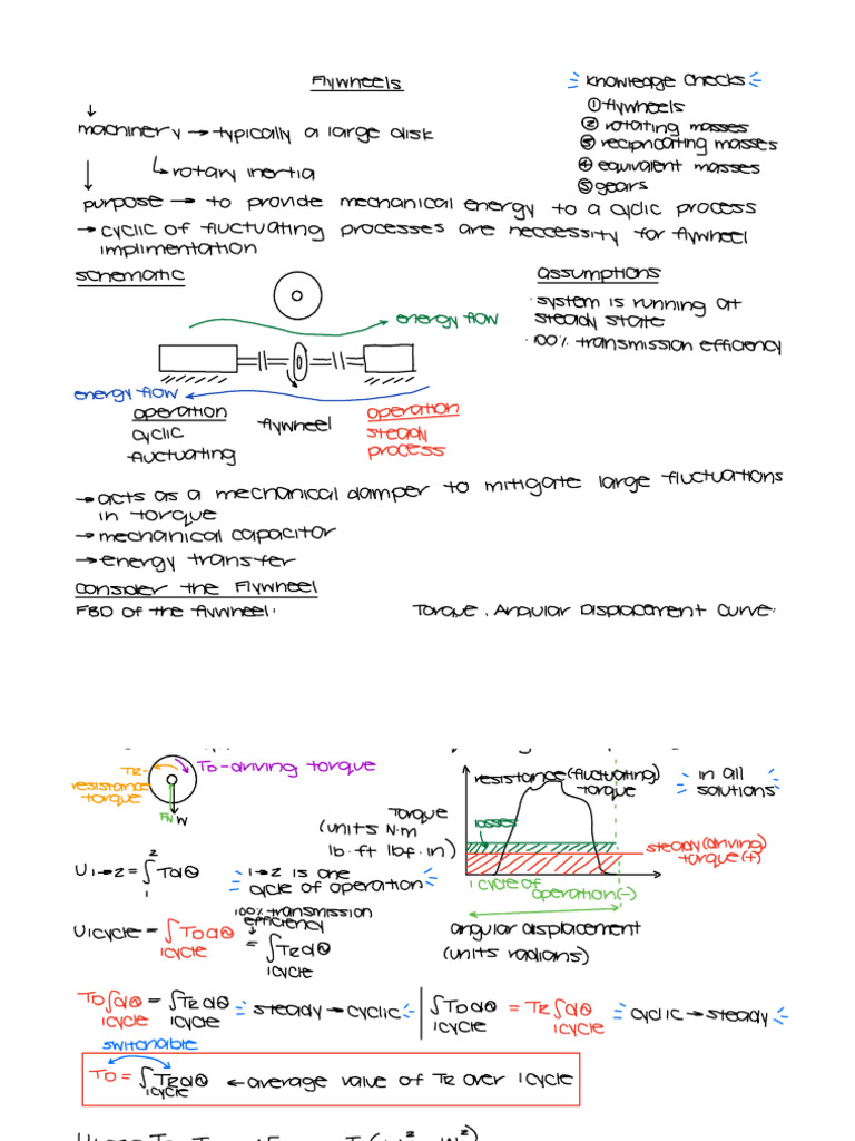 Flywheel Dynamics and Sizing Analysis | PDF | Torque | Physical Quantities