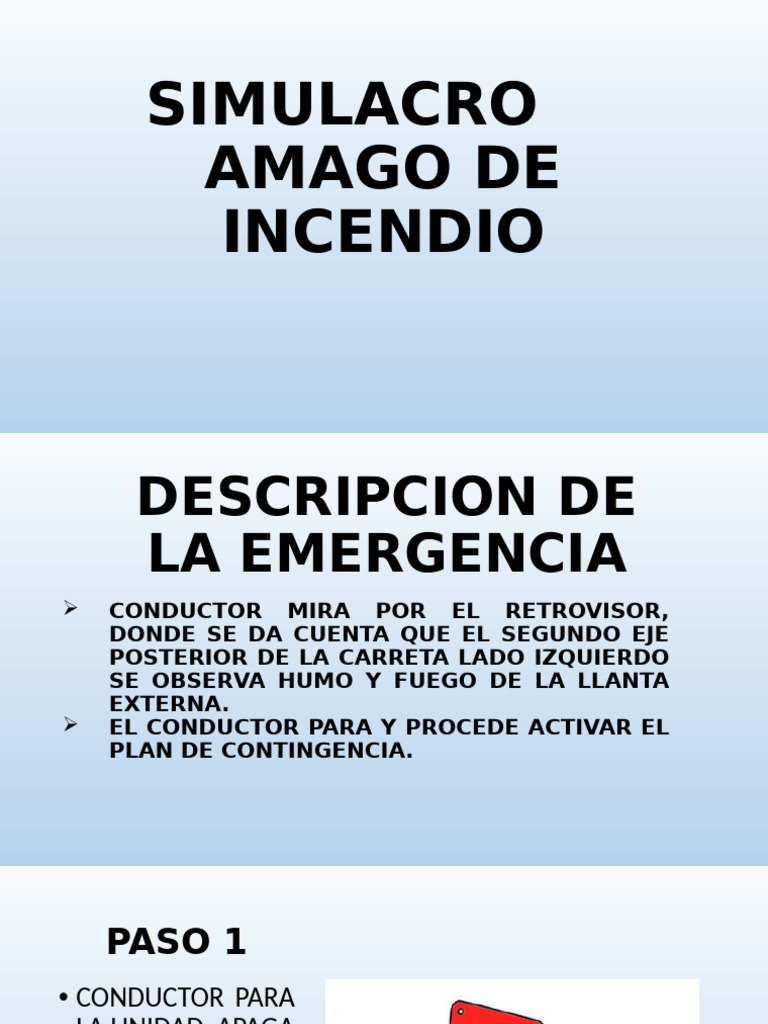 Simulacro Amago de Incendio | PDF