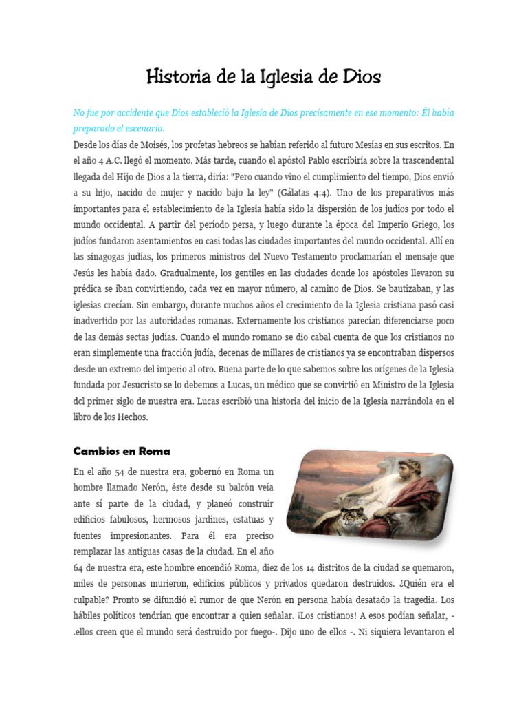 Orígenes y Persecuciones de la Iglesia | PDF | Jesús | Iglesia cristiana
