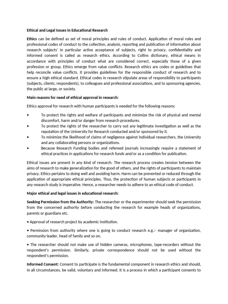 Ethical Guidelines for Educational Research | PDF | Informed Consent | Bias
