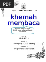 Contoh Aktiviti Program Khemah Membaca