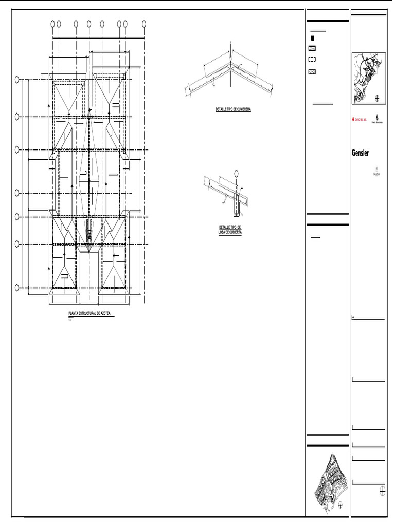 Planta Estructural de Azotea C1 | PDF