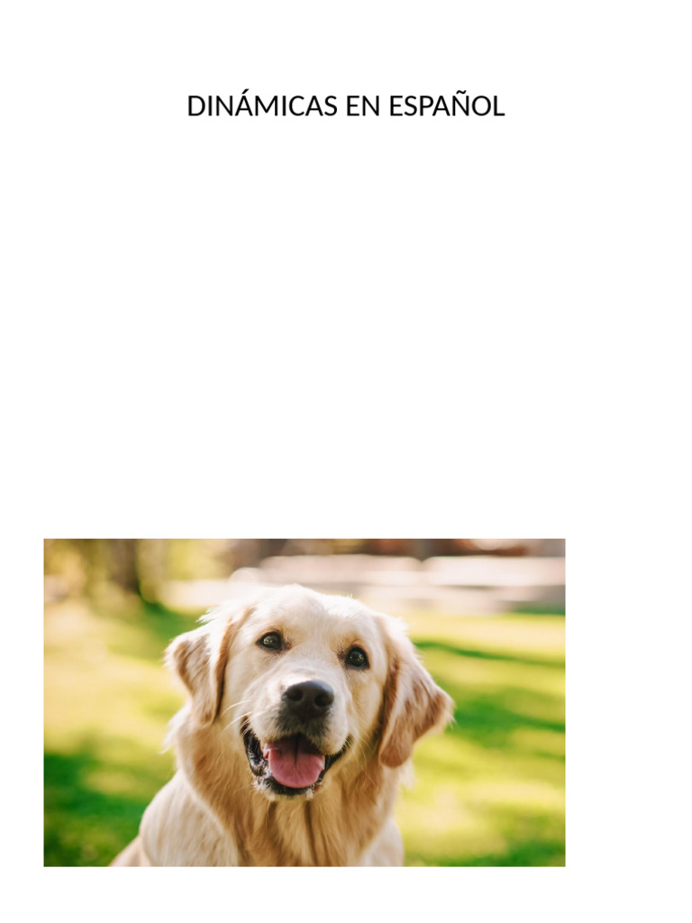 Dinámicas de Animales en Español | PDF