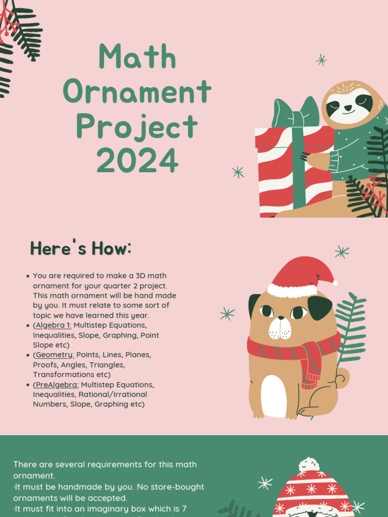 PBA Math Ornament Project | PDF