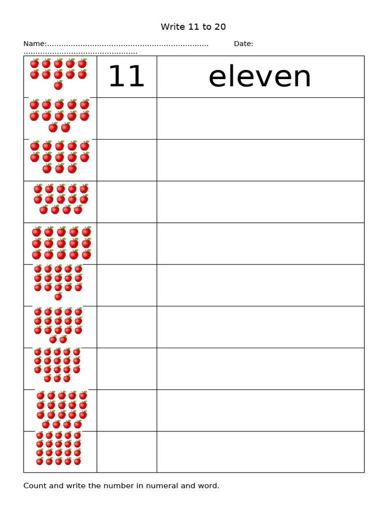Write Number Group C D | PDF