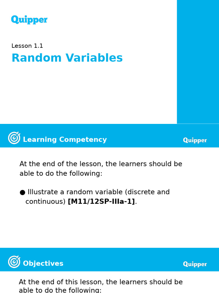 Understanding Random Variables in Statistics | PDF | Random Variable ...