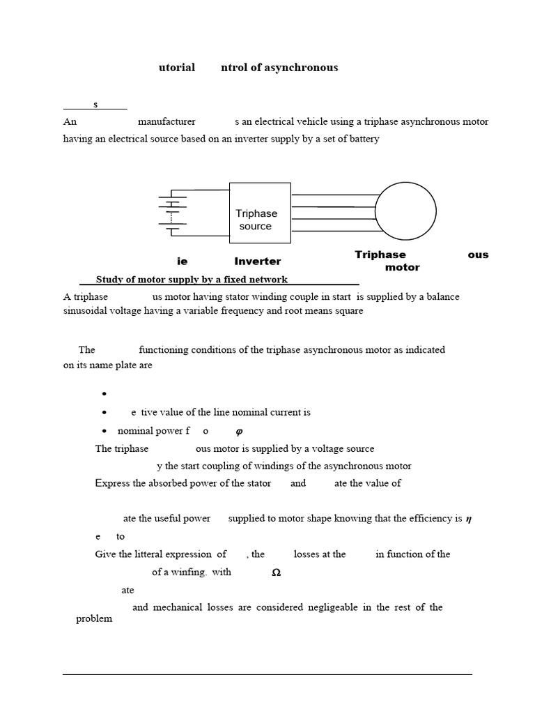 Tutorials On Control Of Electrical Systems Pdf Electric Motor