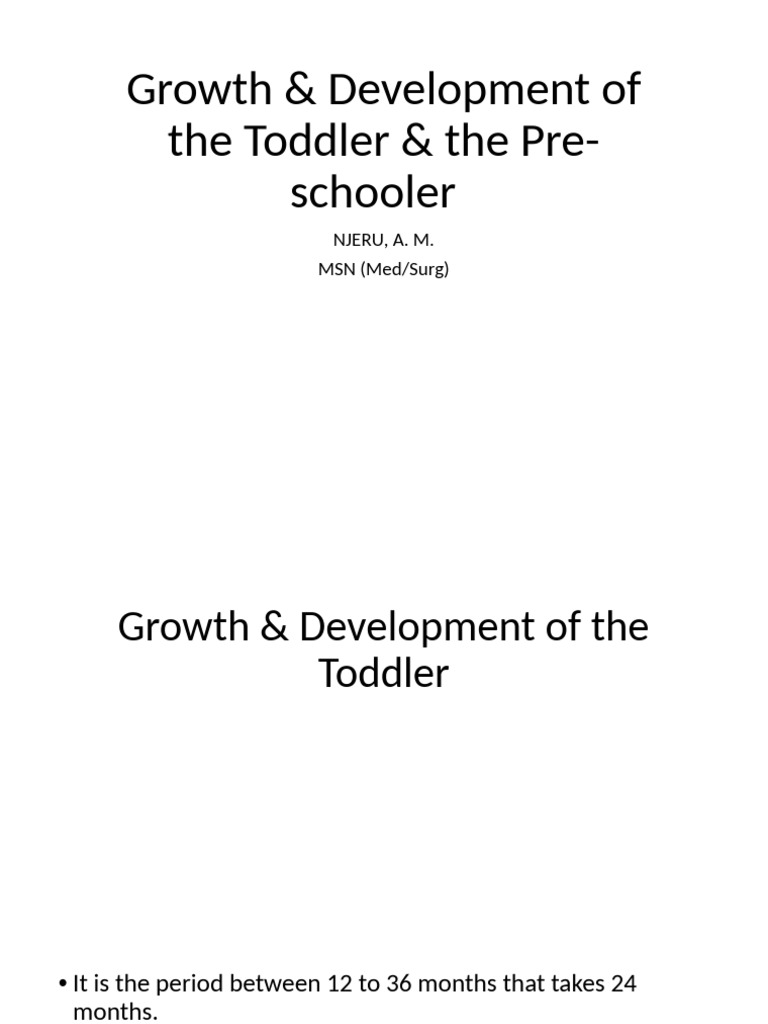Toddler and Preschooler Growth Insights | PDF | Sibling | Toddler