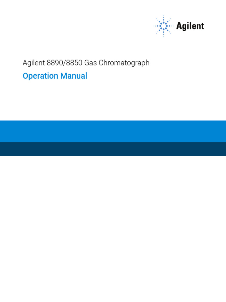 Agilent 8890/8850 GC Operation Manual | PDF | Gas Chromatography