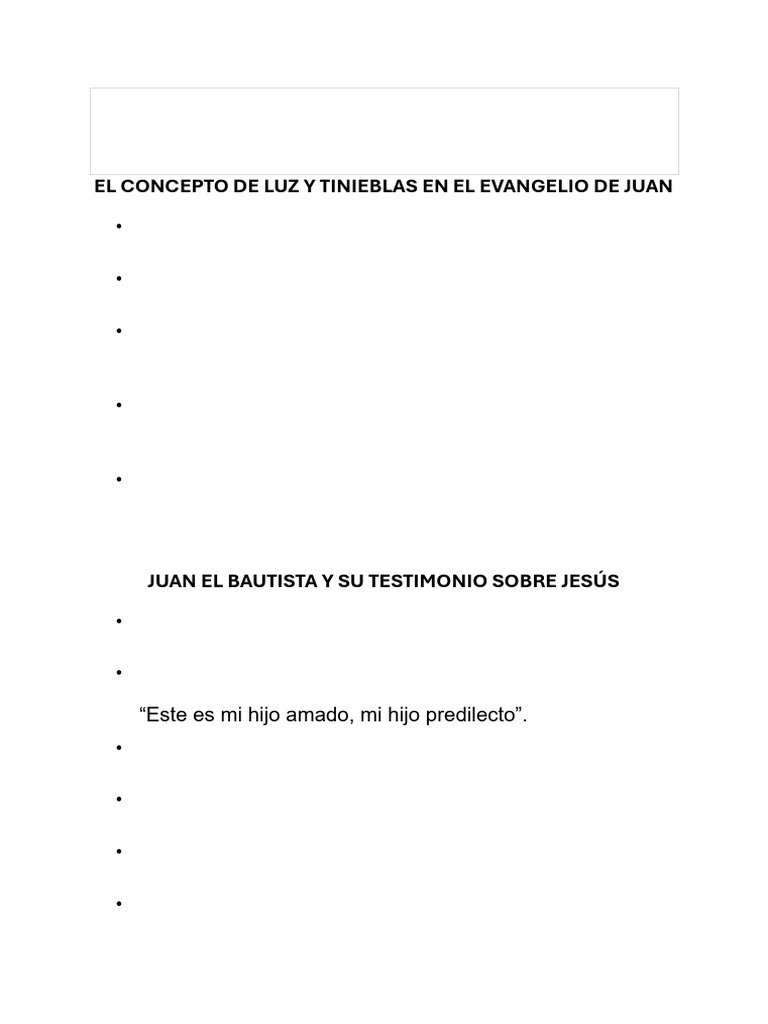 Luz y Testimonio en el Evangelio de Juan | PDF | Jesús | Evangelio de Mateo