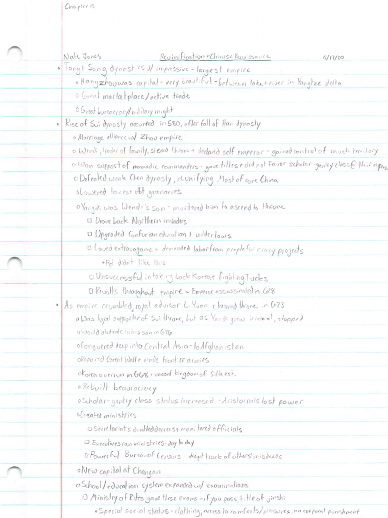 Chapter 13 Notes | PDF