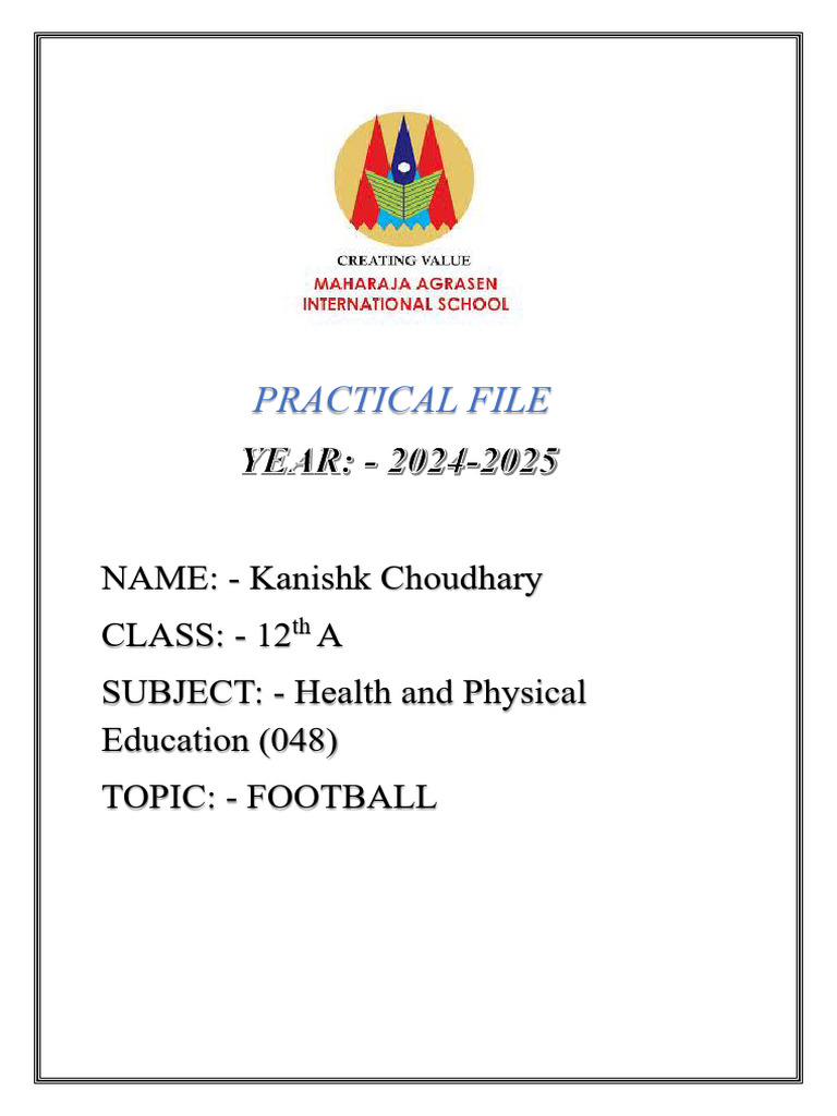 Football Project for Class 12 Students | PDF | Ball Games | Sports