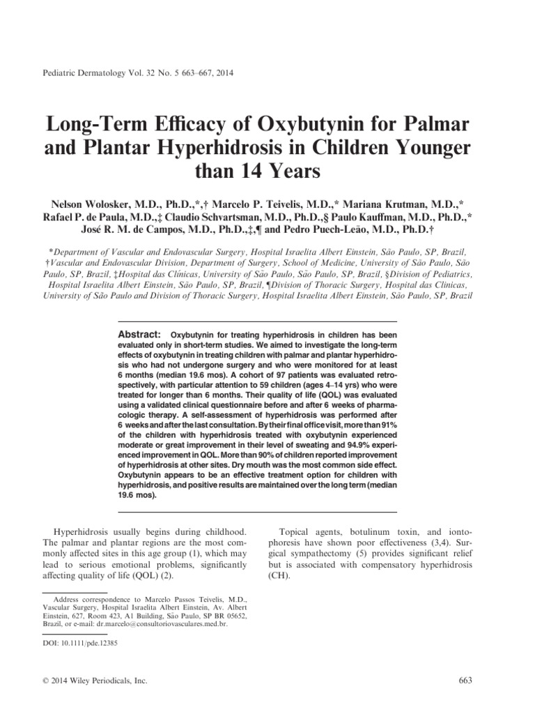 02 - BBB - Oxybutynin For Palmar and Plantar Hyperhidrosis in Children ...