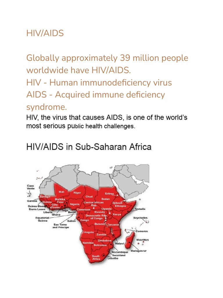 Case study HIV_AIDS in Sub-Saharan Africa | PDF | Hiv/Aids | Hiv