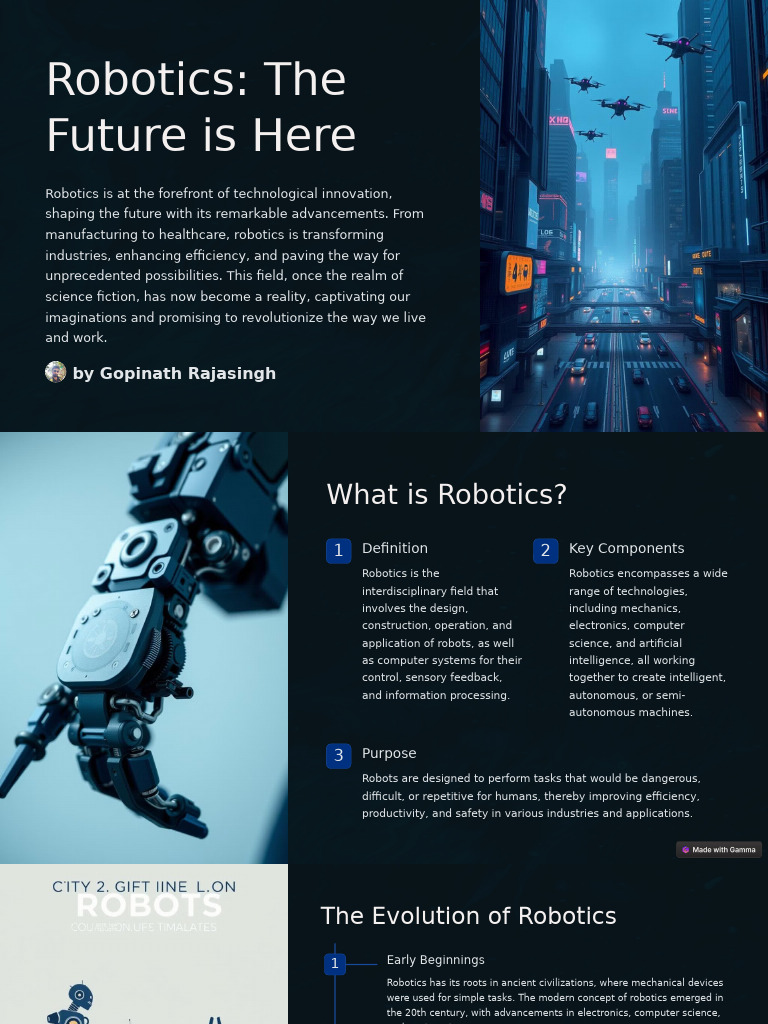Robotics The Future Is Here PDF Robotics Robot