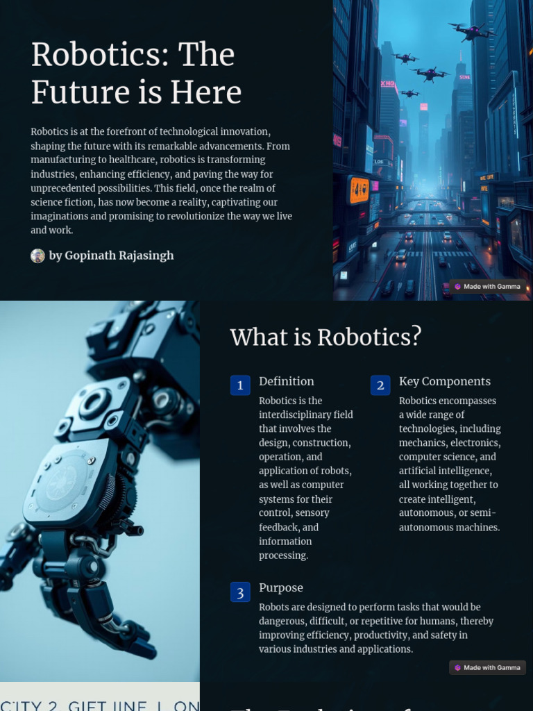 Future of Robotics: Innovations & Impact | PDF | Robotics | Robot