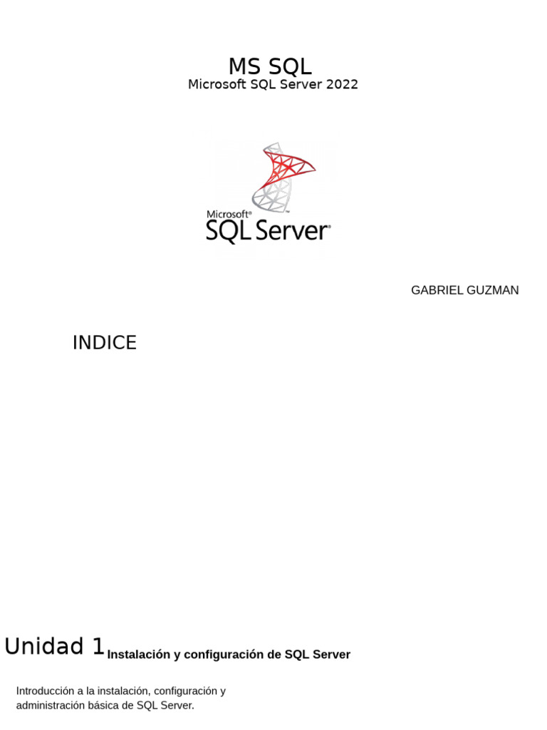 MS SQL Server Developer 2022. Manual(3) (1) | PDF | Servidor SQL de ...