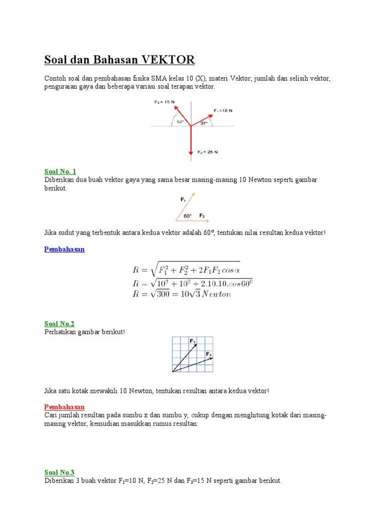 23+ Contoh Soal Resultan Gaya - Contoh Soal Terbaru