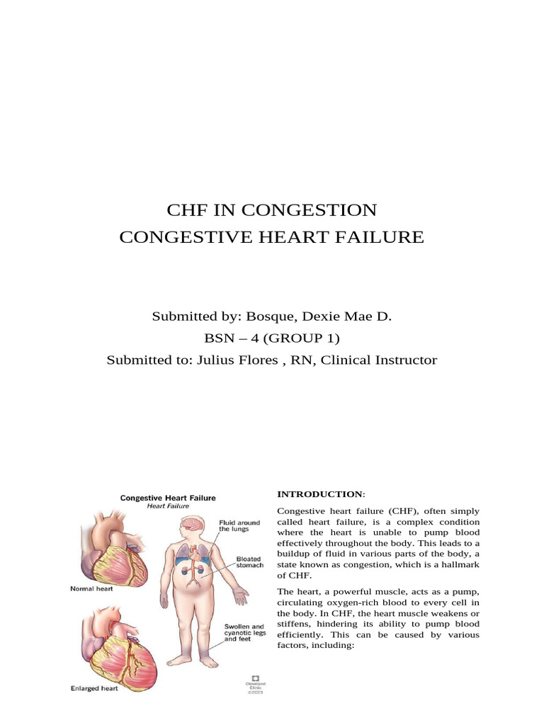 CHF in Congestion | PDF | Heart Failure | Heart
