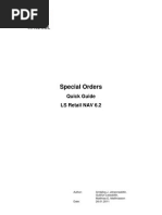 Special Order - Quick Guide - Nav 6.2